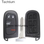 433Mhz 4A chip FCC:GQ4-54T keyless 3+1 button remote key for Dodge,Ram 2013-2017,Jeep 2014-2018